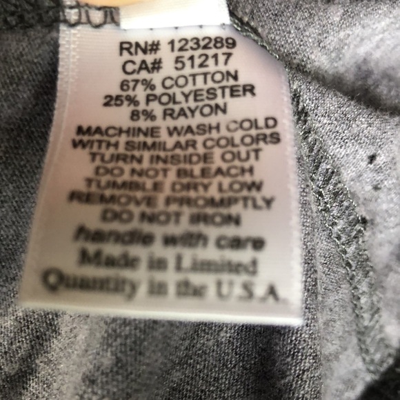 Michael Lauren Top Pullover Long Sleeve Distressed Holes Vintage Inspired Gray - Picture 10 of 10